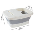 Foldable Foot Bath Tub–Portable, Covered Basin With Ergonomic Design, Silicone Thickening Suitable For Travel And Home Use