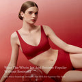 SUJIIN Women's 2 Piece Bra and Panty Set Comfortable Push Up Wireless Seamless Soft Support Bra Female Invisible Underwear Women