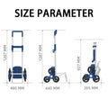 Silent Electric Climbing Shopping Cart Household Foldable Shopping Bag with Wheels Large Capacity Portable Electric Handcart