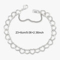 925 Sterling Silver  Vintage Love Heart Map Bracelet Fit DIY Pendant Gift Anniversary Party High Quality Jewelry