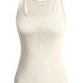 Hot Sale Summer Women's Basic Elastic Tank Top Sleeveless Square Collar Vest T-shirt Fashion Fitness Yoga Women's Casual Top