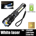 Powerful XHP50 LED Flashlight 18650 Torch Waterproof with Side Light 7 Modes USB Rechargeable Zoom Lamp for Camping Fishing
