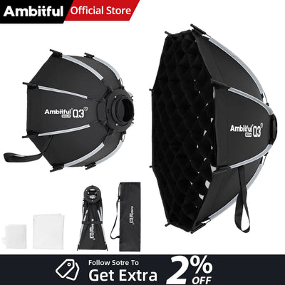 AMBITFUL Q3 80cm GODOX Mount Softbox SA-GD Speed Ring | SAMAG
