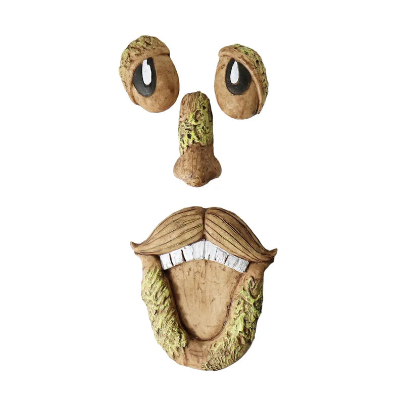 Resin Enchanting Garden With Tree Face Decoration Materials Multi Scene Application Bark Ghosts Face Garden Ornament Decor Face