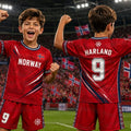 26 Boys HAALAND No.9 Football Jersey Tee Shorts Set Women - View 2 | SAMAG