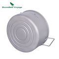 Boundless Voyage 2L 5L Big Capacity Soup Pot Titanium Camping Pot with Lid Folding Handle for Hiking Picnic Outdoor Cooking Pot