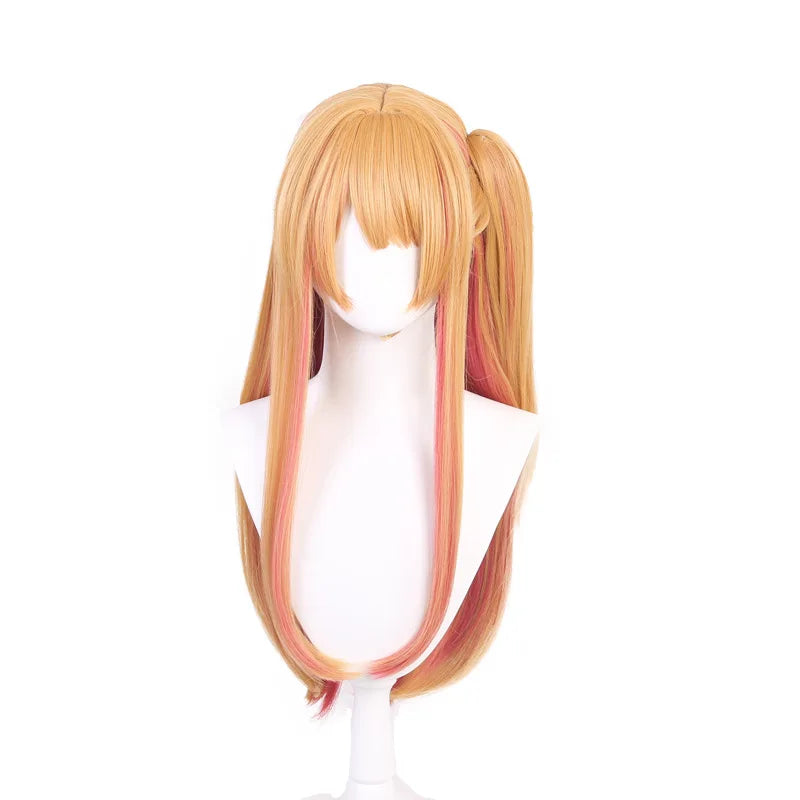 Anime Oshi No Ko Cosplay Wig Hoshino Ruby Cosplay Wig with Rose net Heat Resistant Synthetic Wigs Daily Cosplay Party wig