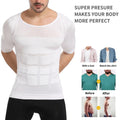 Men's Compression Short Sleeve Shirt Tummy Control Breathable Sweat Wicking Slim Top for Summer Sports Running Daily Casual Wear