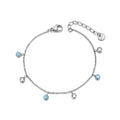 Lokaer Vintage Enamel Blue Eye Charm Bracelets for Women Stainless Steel Cubic Zirconia Chain Bracelet Waterproof Jewelry B24110