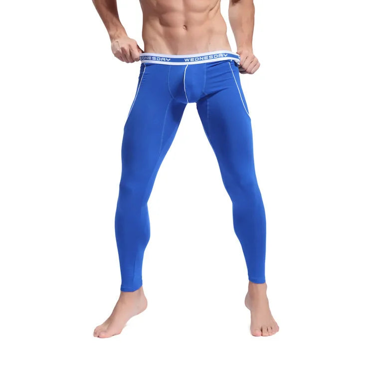 Thermal Bamboo Men's Leggings Long John Pouch Autumn Tight Pantyhose Ropa Interior Invierno Hombre Autumn