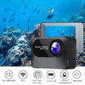New 4K Ultra HD WiFi Action Camera 2.0 Inch Screen 1080P 10M 150D Underwater Body Waterproof Camera Helmet Video Recording