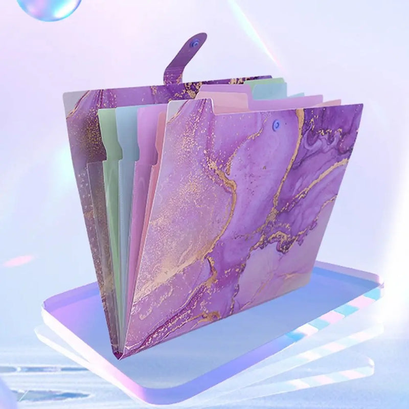 Multi Layered Document File Folder Paintings Collection Book Archives Bag Binder Contract Clamp School Office Business Supplies