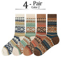 4 Pairs Man Short Socks Retro Bohemian Stripe Style | SAMAG