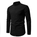 Spring Men's Long Sleeve Stand Collar Solid Color Casual | SAMAG