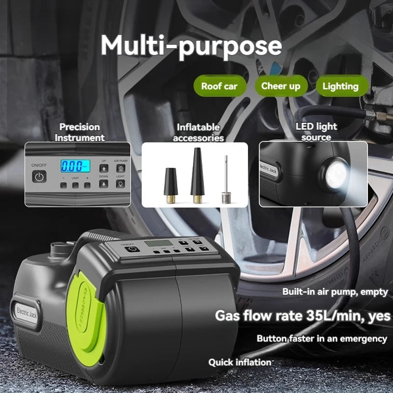 Electric Car Jack with Electric Impact Wrench  Portable Car Jack for SUV MPV Sedan Truck Change Tires Garage Repair