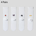 4 Pairs Men's Cotton Work Socks Long Running Breathable | SAMAG