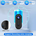 4K Mini Waterproof Camera with WiFi Wireless Portable Wearable Body Cam for Moto Bike Travel Helmet Outdoor Sports Vlog Shoots