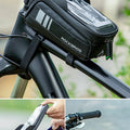 ROCKBROS Bicycle Bag Waterproof Touch Screen Cycling Bag Top Front Tube Frame MTB Road Bike Bag 6.5 Phone Case Bike Accessories