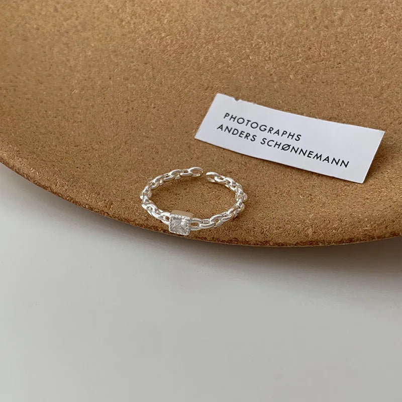 925 Sterling Silve Love Heart Hollowed Out Ring For Women Girl Extremely Fine Korea Ins Jewelry Gift Dropshipping