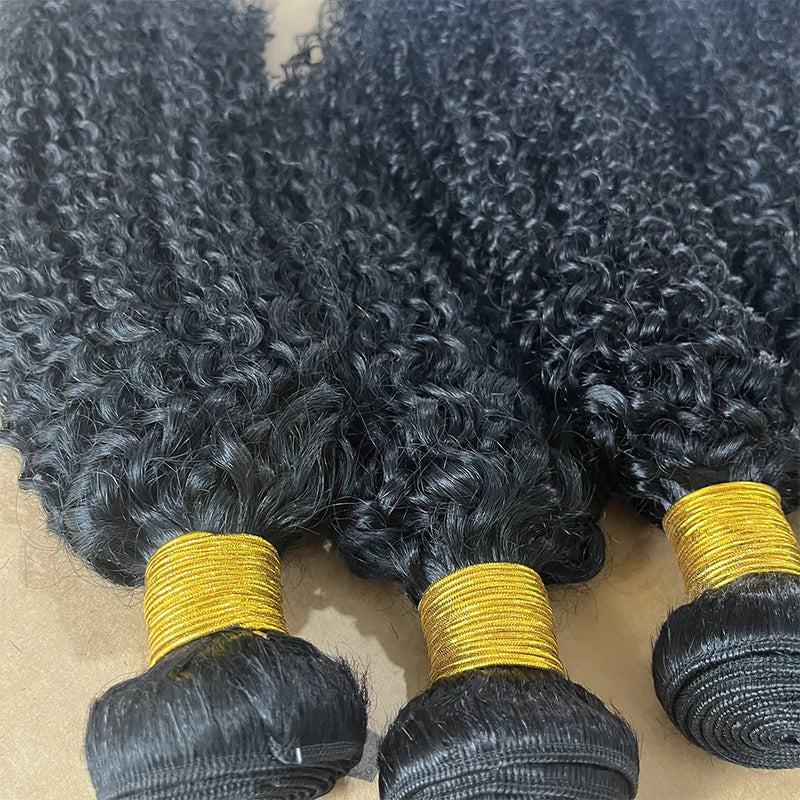 Vietnamese Kinky Curly Hair Bundles Human Hair Unprocessed Raw Virgin Human Hair Bundles 2/3/4 PCS Double Weft Hair Extensions Brazilian Remy Human Hair Bundles Natural Color Bundles for Women Daily Use Birthday Holiday Gift