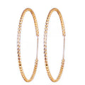 Senlissi - New Fashion 18k Gold Plated 925 Sterling Silver Women's Hoop Earrings 2.0mm Fashion Earring Rose Gold Cерьги Kольца 0