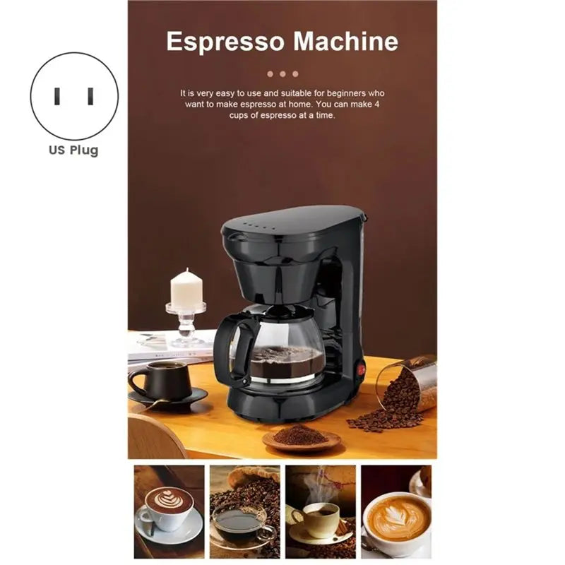 [B25B!】 Electric Coffee Maker 750ML Large Capacity Thermal Insulation Coffee Machine Automatic Drip Type Machine US Plug