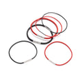 1.5/2/3mm Black Red Bracelet Stainless Steel Clasp For Women Man Couple Leather String Homme Hand Thread Male Jewelry Trending