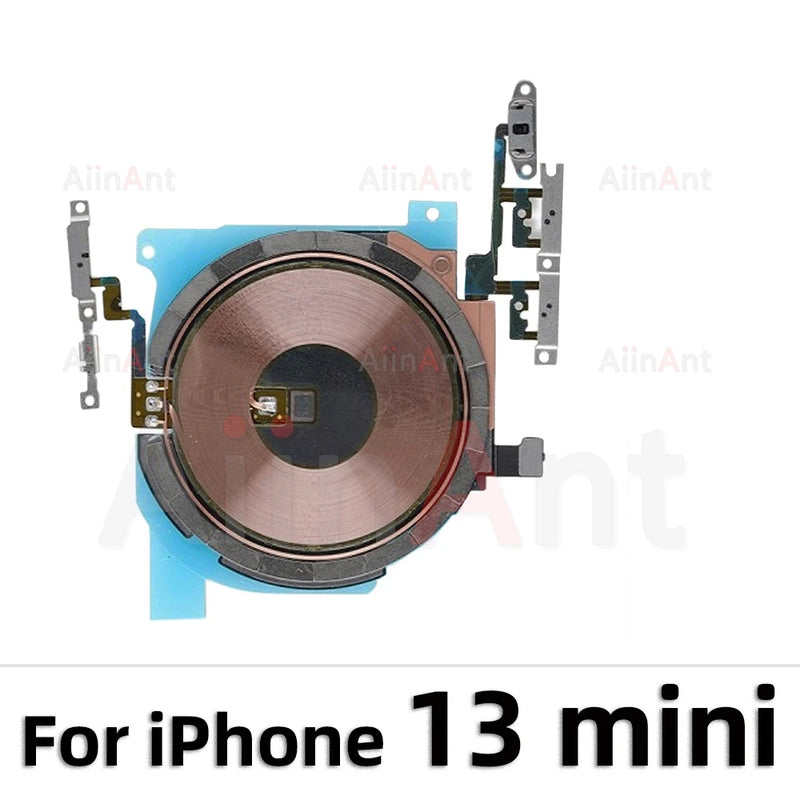 100% Test AiinAnt Power Volume Flash Light NFC Wireless Charging Flex Cable For iPhone 12 13 14 15 Pro Max Mini Plus Sapre Parts