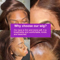 Brown Straight Short Bob Wig 13x4 4x4 HD Lace Frontal Wigs 100% Human Hair Preplucked For Black Woman #4 Color 14 16 Inch