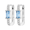925 Sterling Silver Simple Gold U - shaped Earrings Jewelry Versatile Hoop For Women Fine Birthday Party - Visuel 18 | SAMAG