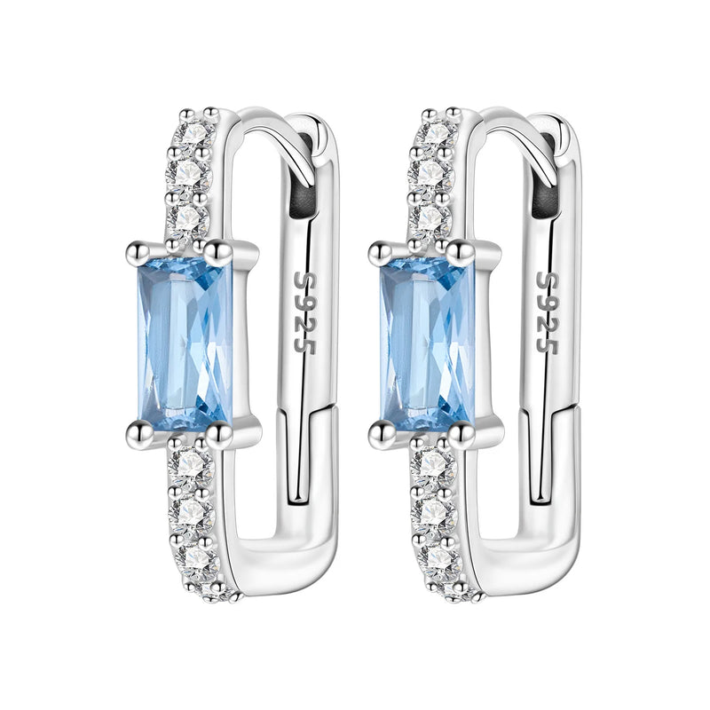925 Sterling Silver Simple Gold U - shaped Earrings Jewelry Versatile Hoop For Women Fine Birthday Party - Visuel 18 | SAMAG