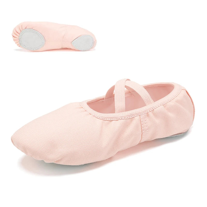 Women Ballet Shoes Girls Dance Slippers Split Sole Gymnastics Yoga Dancing Shoes Canvas Children Adult Ballerina Shoes