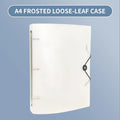 3Pcs Frosted Transparent A4 Loose Leaf Binder 3 Hole Punchless Snap Button File Folder Office School Document Storage Organizer