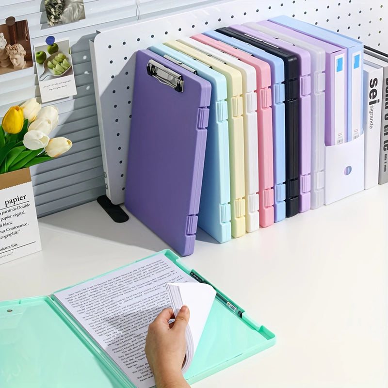 1pc A4 Writing Board File Box, 2-in-1 A4 Document and Photo Multifunctional Storage Box, Portable Organization Tool for Office