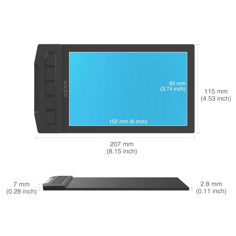 XENX X1-640 drawing board 6X4 inch graphics tablet hand-drawn board, desktop hand-drawn board mobile phone computer writing.
