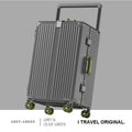 BunnyFly Suitcase Wide Handle Travel Suitcase Men 20 24  Carry-On Luggage Women PC Aluminum Frame Trolley Case