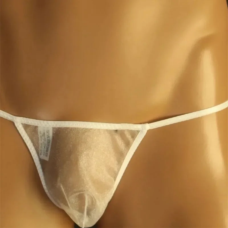 Men Sexy Panties Ultra-thin Mesh Lingerie See Through Scrotum Bulge Panties Erotica Gay Underwear  T Library Briefs G-String