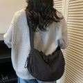 New Women Texture and Versatile Hobo Bags Large Capacity Crossbody Bags Fashion Casual Simple Storage Bags for College Students