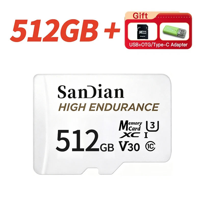 Original Class10 TF Memory Card 128GB 256GB Mini SD Card Large Storage Flash Card A2 U3 for Smartphone Camera Monitoring Drone