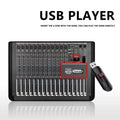 GAX-MQ12 Power Mixer Amplifier Professional Mixer 8-Channel Stage Audio 800W*2 With 99 DSP 7-Segment Equalizer Mixer