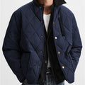 MAMELICCE Original design Stitching contrast turn down collar jacket simple loose cotton jackets tops