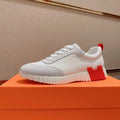 Men's Casual Leather Running Shoes Breathable Low-Top Sneakers Black Comfortable Anti-Odor Rubber Sole All-Season Wear