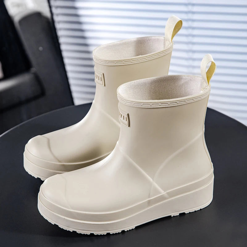 Men Women's casual rain boots Four Season lightweight waterproof anti-slip outdoor fishing shoes couple comfort garden rain shoe