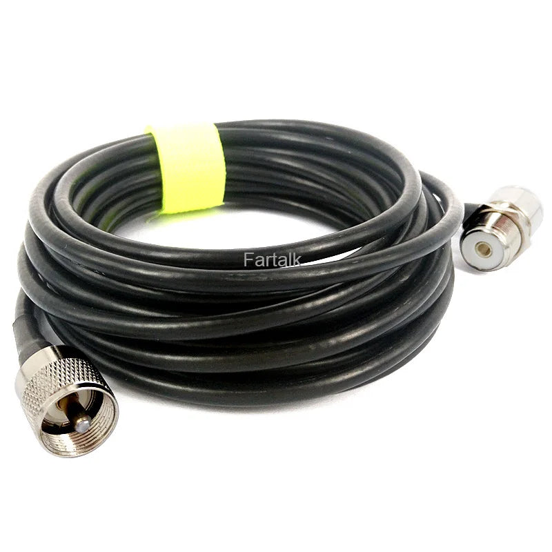 PL259 Antenna Connector Coaxial Extend Cord Cable SO239 5M 16ft UHF for Car Radio Walkie Talkie MP320 MP9000 KT-8900 KT-8900R