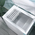 58L/72L Small Freezer, Energy Saving Chest Deep Freezer with 6 Level Adjustable Thermostat, Top Opening Compact Freezer
