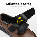 Fitville Men'S Business Leather Shoes Wide Toe Box  Casual Oxford Shoes  Lightweight Non-Slip Water-Repellent For Swollen Feet