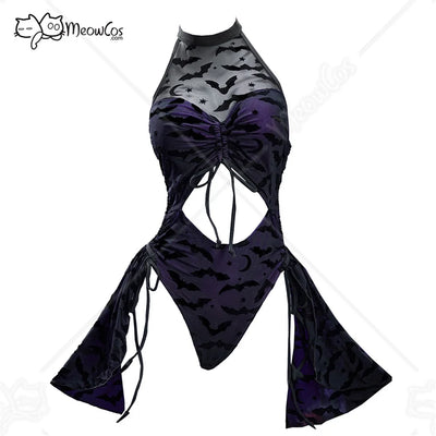 Meowcos.com Women's One Piece Swimsuits Gothic Halter | SAMAG