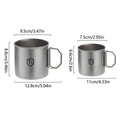 Ultralight Titanium Coating Cup Water Cup Mug Foldable Handle Outdoor Portable Camping Picnic Beaker Coffee Cup Kitchen