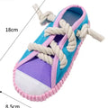 Squeaky Dog Toy Shoe Shape for Small Medium Dogs Puppy Chew Toys Teeth Cleaning Durable Interactive Pet Toys 3 Colors