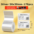 Niimbot B21/B1/B31/B203/B3S Matte Silver Thermal Label Sticker Paper Clothing Tag Commodity Price Food Self-Adhesive